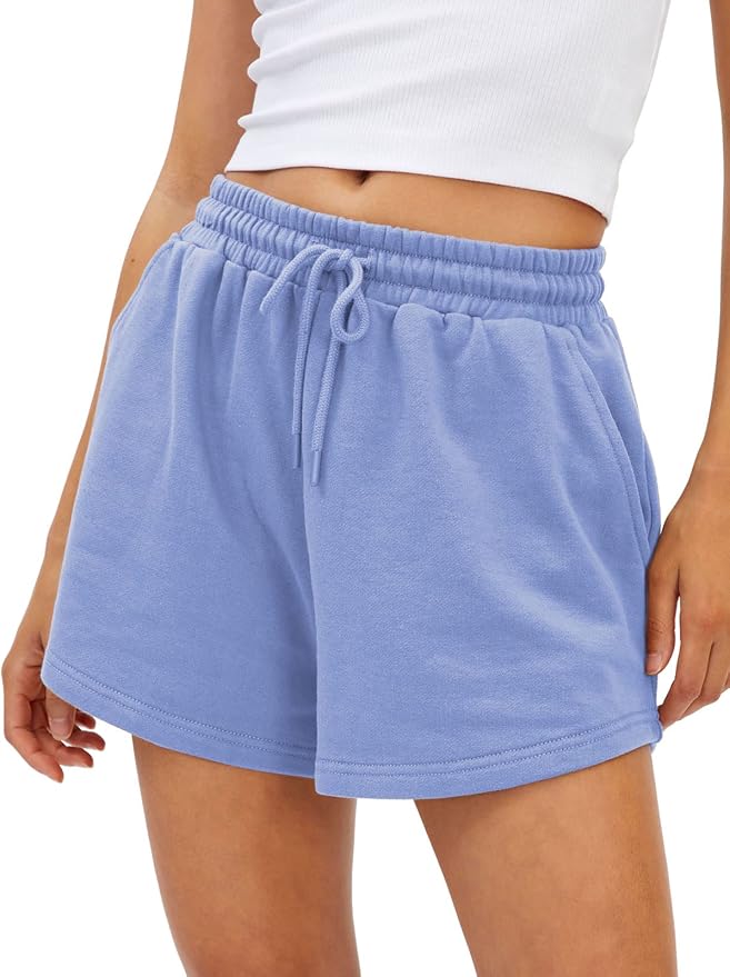Women Sweat Shorts with Pockets Casual Summer Comfy Lounge Shorts