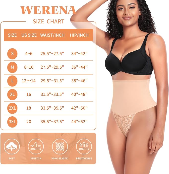 Control Thong Shapewear for Women Lace Shaping Thong Girdle