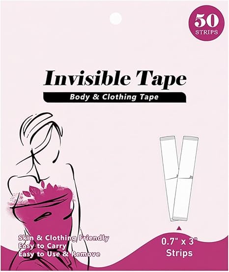 Fashion Double Sided Tape-Strong Body Adhesive for Clothes & Skin Waterproof,No Residue,Hypoallergenic for All Skin Shades