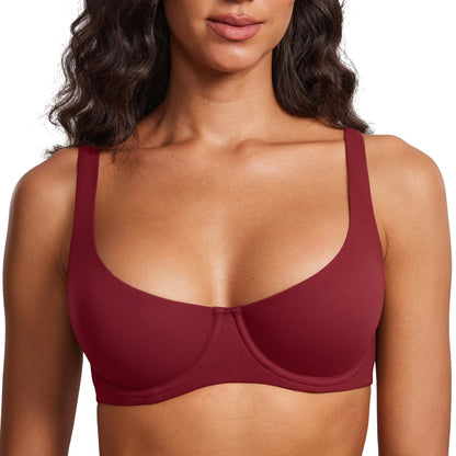 Women's Unlined Balconette Bra Scoop Neck