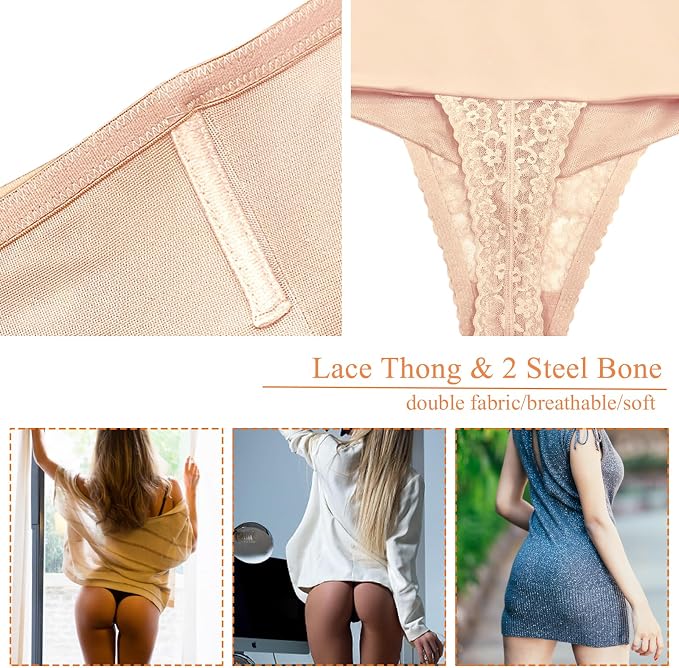 Control Thong Shapewear for Women Lace Shaping Thong Girdle