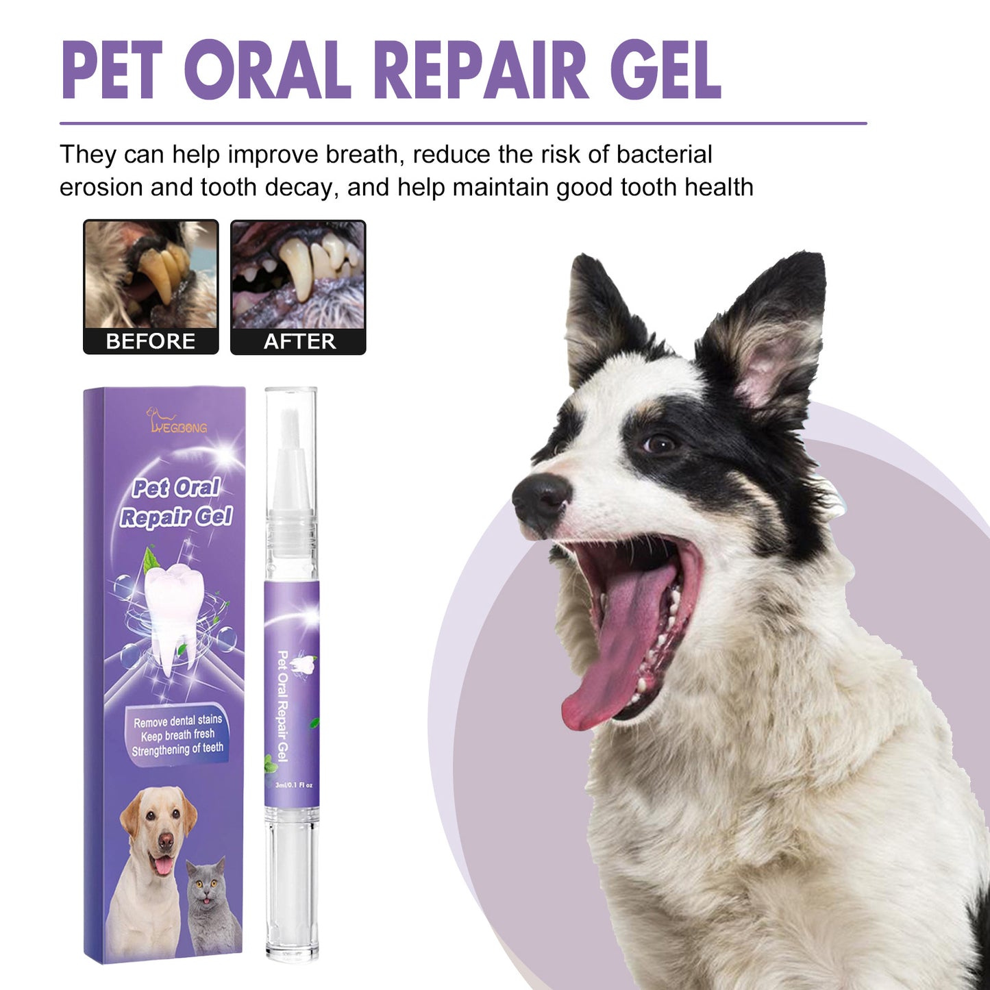 MuzzleGlow Pet Oral Repair Gel