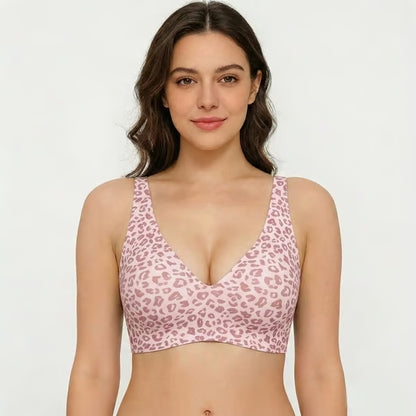 🎁 🔥Womens Comfortable Wireless Bras Push Up Bralettes Seamless Tshirts Bras Deep V Everyday Bras