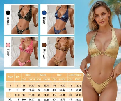 Metal Buckle Design Bikini