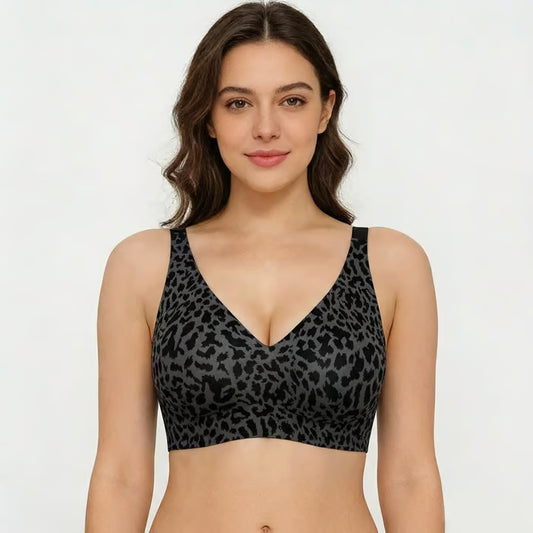 🎁 🔥Womens Comfortable Wireless Bras Push Up Bralettes Seamless Tshirts Bras Deep V Everyday Bras