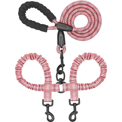 Heavy Duty Dog Leash with Shock Absorbing Bungee